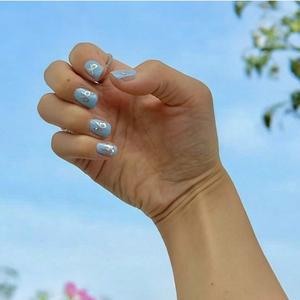 TC2 리본 네일스티커 실버 실버