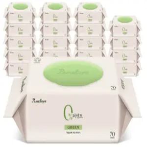 페넬로페 물티슈 70g 고평량 0퍼센트 그린 20팩 캡형