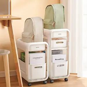 [히키스]히키스 부드러운 2단 3단 수납 서랍형 슬라이딩 이동식 트롤리 ecoco