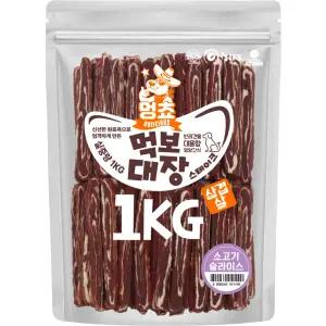 멍쵸 먹보대장 삼겹살스테이크 소고기슬라이스, 1kg, 1개