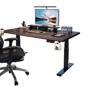 책상 데스크 전동 100x60x75cm 높이조절 학생 월넛블랙