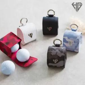 힙스타골프 여성 남성 골프 볼주머니 사피아노 가죽 1구 벨트 고리형 케이