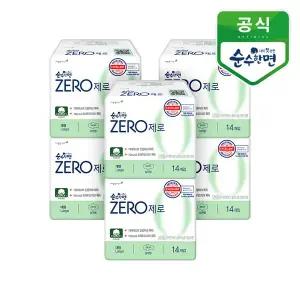 [깨끗한나라] 생리대 순수한면 제로 대형 14P 6개