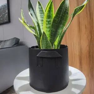 중형 블랙 원형 부직포화분 숨쉬는화분 천화분 홈가든