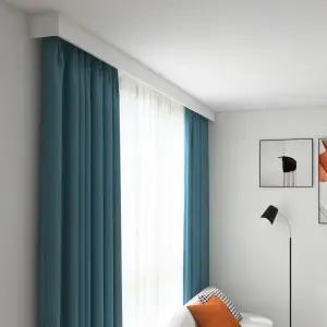 커튼박스 셀프 무타공 블라인드 레일 압축봉 브라켓 간편시공 커튼봉 커튼 세트