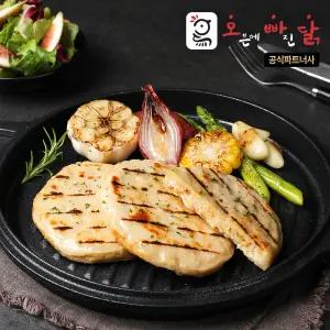 [오빠닭] 닭가슴살 스테이크 갈릭맛 100g 4팩