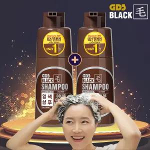 지디에스 딱한번 염색샴푸 블랙모 흰머리 새치샴푸 흑갈색 300ml
