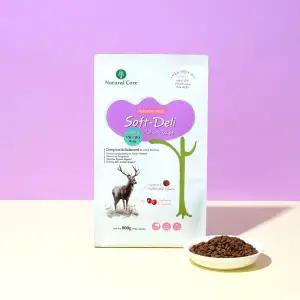 네츄럴코어 소프트델리6 사슴 연어 800g 강아지 소프트 반건조 사료