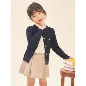 [BEANPOLE KIDS] [Essential] 여아 면 케이블 카디건  네이비 (BI585AGE1R)