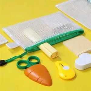 SFr 화이트 포인트 메쉬 파우치 S