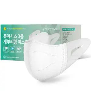 퓨어시스 MB필터 3중 새부리형 마스크 성인용 대형 50개입 화이트 1개