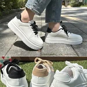 [바닐라슈] 우브스 베이직 통굽 키높이 스니커즈(5cm)