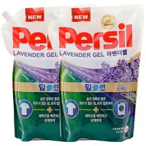 헨켈 세탁세제 퍼실 딥클린 리필 2.1L X 2개 - 라벤더 일반드럼겸용 섬유속부터 세탁기속까지 함께 깨끗이