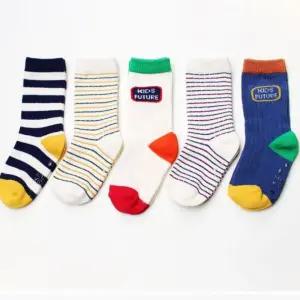 국산 유아 아동 5족 세트 골지 남아 면 양말