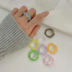 [콩심팥심]반투명 물결 디자인 유니크링 패션주얼리 반지선물