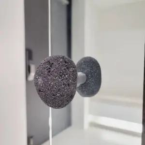 돌 손잡이 스톤 문 욕실 자연석 알미늄 현관 강화도어