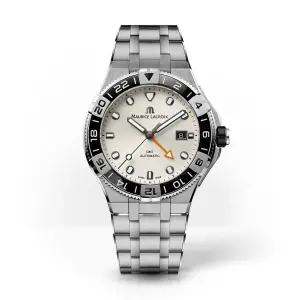 모리스라크로와 아이콘 GMT 남성용 오토매틱 43mm 메탈밴드 AI6158-SS002-130-1