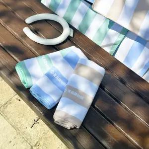 카르닉 스트라이프 건식 스포츠타올 극세사 수영 수건 운동 골프 대형 타월 수영장 땀흡수