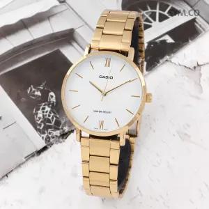 카시오 LTP-VT01G-7B 미들사이즈 심플 아날로그 캐쥬얼 여자 메탈 시계 c