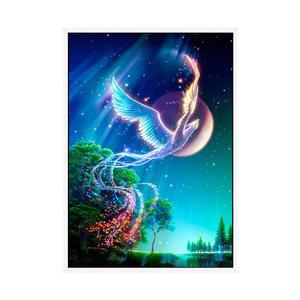 보석십자수 3D 수 봉황 포 옥황상제 로즈 세로 수AB스톤 스톤 나뭇잎