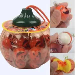 30개 할로윈데이 호박 볼 젤리 캔디 과일맛 뽑기 호박바구니 간식 선물