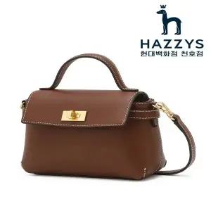 [헤지스ACC] HIWA5F781W2 [H Lock] 브라운 Lock 장식 가죽 미니백