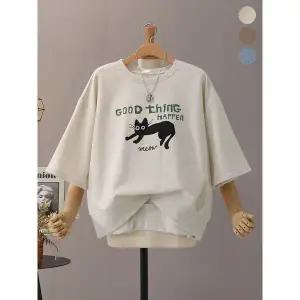 [하프클럽/]리욘나 캣츠 프린팅 7부 맨투맨_MNTG352