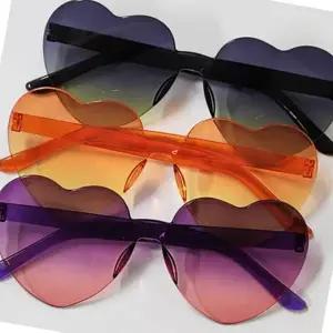 [콩심팥심]투톤 하트 선글라스 파티용 여행용 컬러 아이웨어