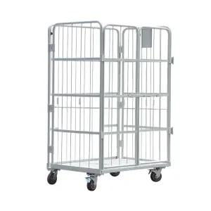 롤테이너 매쉬파레트 접이식 물류 철대차 운반 케이지