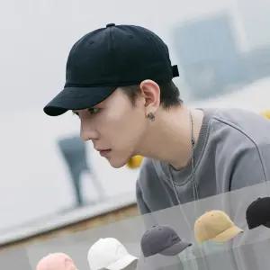 데일리 심플무지 숏챙 모자 5cm 창짧은 볼캡 소두 커플 남자 여자