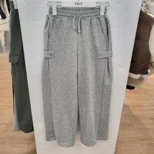 소이 HC22 사이드비죠와이드바지 여아 봄가을용 그레이 스트링 와이드 바지 26S0281