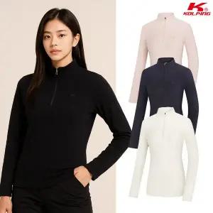 [콜핑] 여성 겨울 초극세 폴라플리스 보온 등산 긴팔 반집업 티셔츠 KSC047TT0W