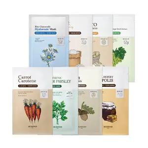 [스킨푸드] [혜택가21,790원] [10+10매] 시트 마스크팩 8종 10매  + (증정) 무화과 비건 콜라겐 크림15ml