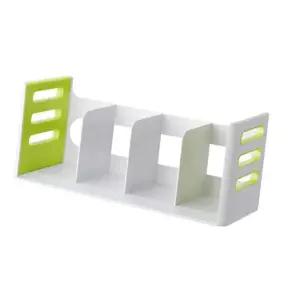 책꽂이 4단 연두 460x190x190 1p 파일 교과서 서류 파일꽂이 책상정리 서류정리함