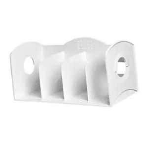 멀티 책꽂이 4단 화이트 447x210x213 1p 파일 교과서 파일꽂이 책상정리 서류정리함