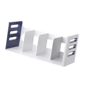 책꽂이 4단 청색 460x190x190 1p 파일 교과서 서류 파일꽂이 책상정리 서류정리함