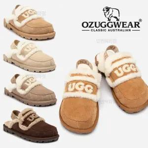 오즈웨어 25년신상 바이올렛시어링 퀼팅자수 호주양털 UGG 어그슬리퍼
