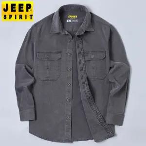 JEEP SPIRIT 남자 가을 겨울 카고포켓 캐주얼 긴팔 셔츠