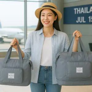 휴가 여행용 확장형 3단폴딩 기내반입가능 캐리어 보조 결합 보스턴백