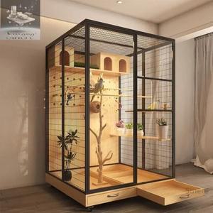 검은 Budgie 새장 앵무새 캐리어 개 사육 상자 장난감 친칠라 고양이 둥지 Jaula Para Conejos 조류 용품