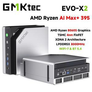 GMKtec EVO-X2 AI 미니 PC AMD Ryzen Al Max+ 395 128GB LPDDR5X 8000MHz (16GB8) 2TB PCIe 4.0 SSD WiFi 7