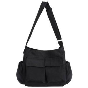 VODIU 캔버스 메신저백 여성용, 남성용, 숄더 토트 핸드백, 노트북 포켓 포함 대형 호보 크로스바디백