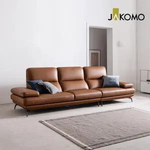 [무이자60][자코모] 블레스 4인 기능성 슈렁큰 천연면피 소가죽 소파