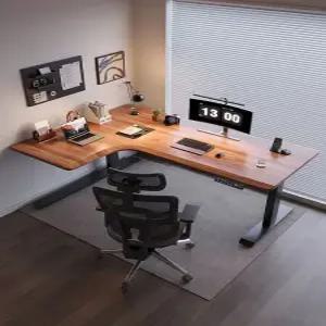 가성비모션데스크 자동높이조절책상 월넛 스탠딩