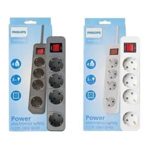 대기전력 차단 통합 전원스위치 고용량 4구 3m 워크 멀티탭 과부하차단 슬라이드식 안전커버 안전한 멀티 콘센트