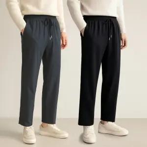 남자 데일리 편안한 밴딩 팬츠 슬랙스 빅사이즈 캐주얼 작업바지 간절기