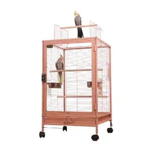 아크릴 새장 대형 케이지 놀이터 날림장 하우스 앵무새 새집 둥지 조류 이동식 이동장 철제