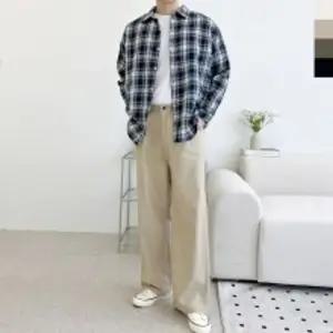 ACC SF1000M 남자 세미와이드 코튼 핀턱 팬츠바지 와팬츠 와바지 와면 면바지 반밴딩면