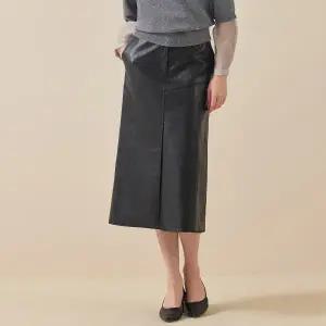 [롯데백화점]매긴 A라인 레더 스커트_PBMFKF1SK8061