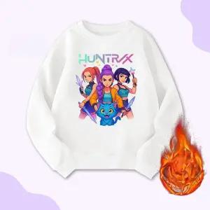 케이팝 데몬헌터스 후드 티 맨투맨 점퍼 미라 조이 헌트릭스 주니어 남아 여아 아동 티셔츠